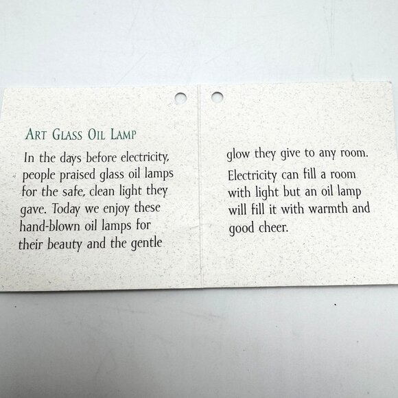 Hand-Blown Glass Eye Studio Art Glass Oil Lamp Glass Mt. St. Helens Ash 4 - Picture 5 of 16